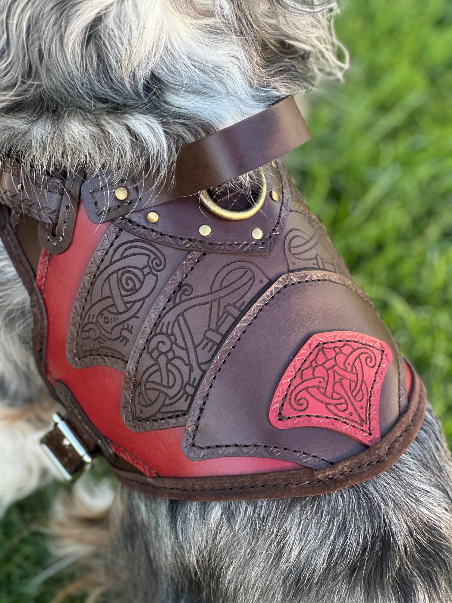 Njord Leather Dog Harness Armor