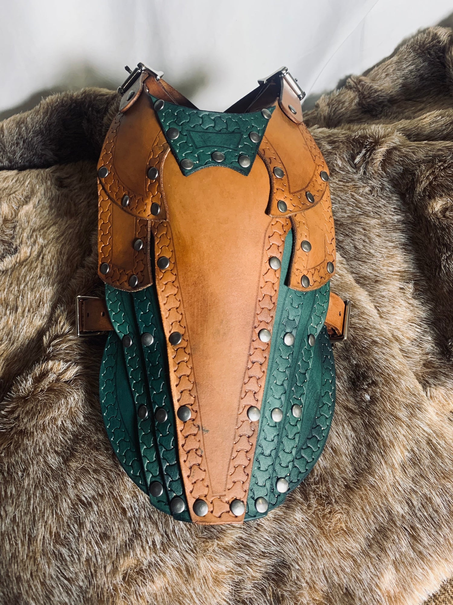 Maeve Leather Cat Armor, Harness