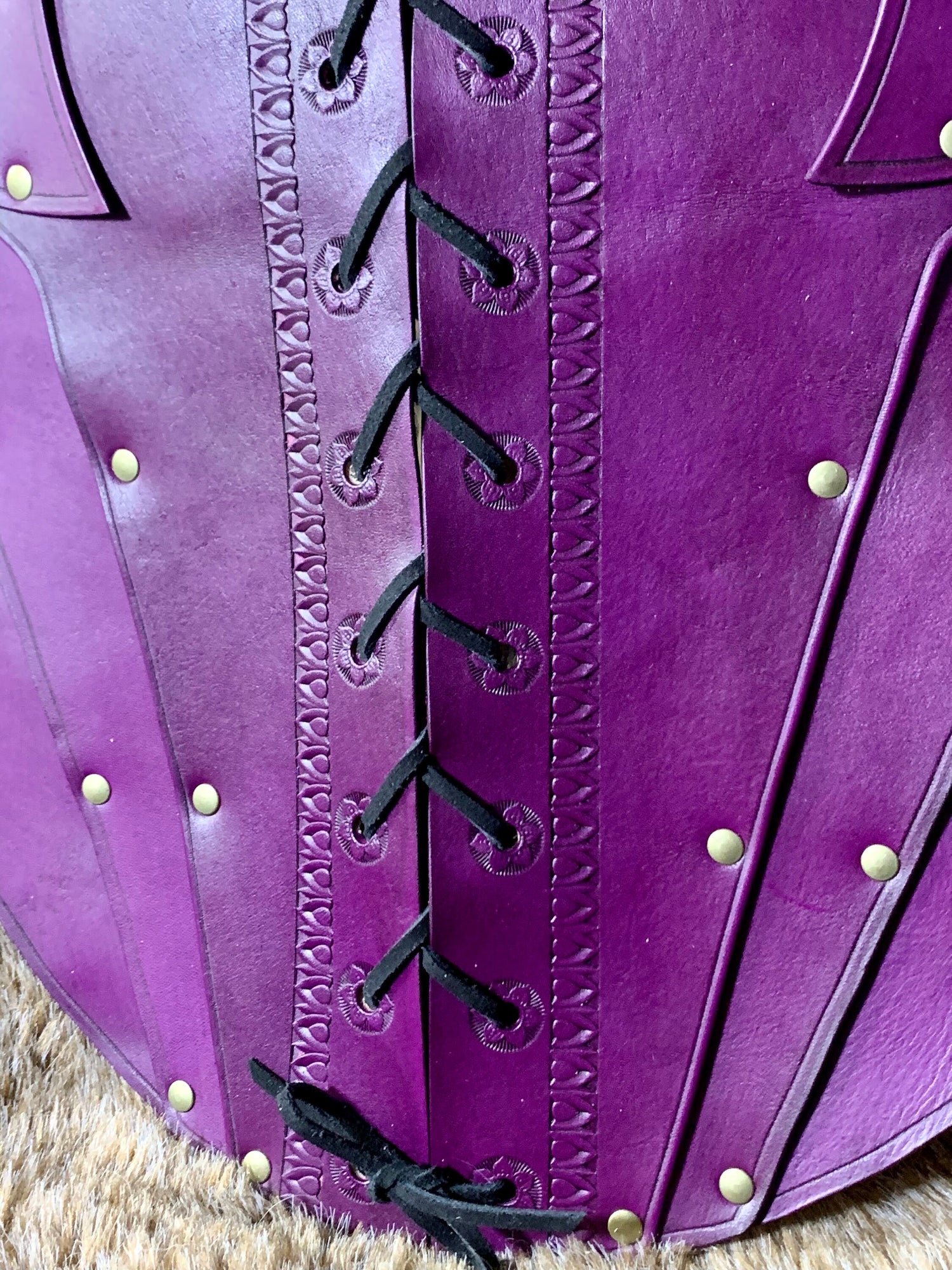 Evie Leather Dog Armor, Harness