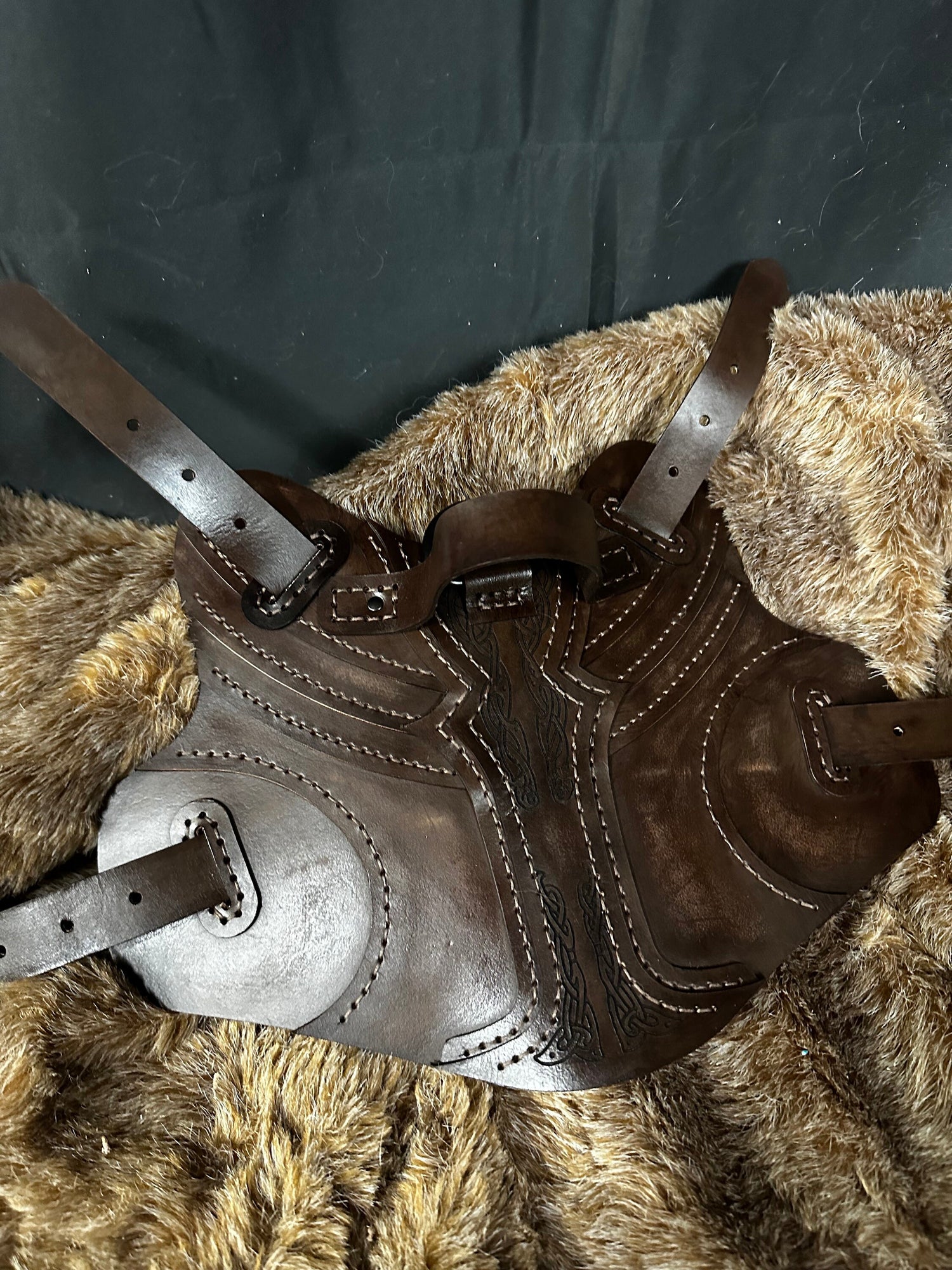 Leif Leather Dog Harness Armor