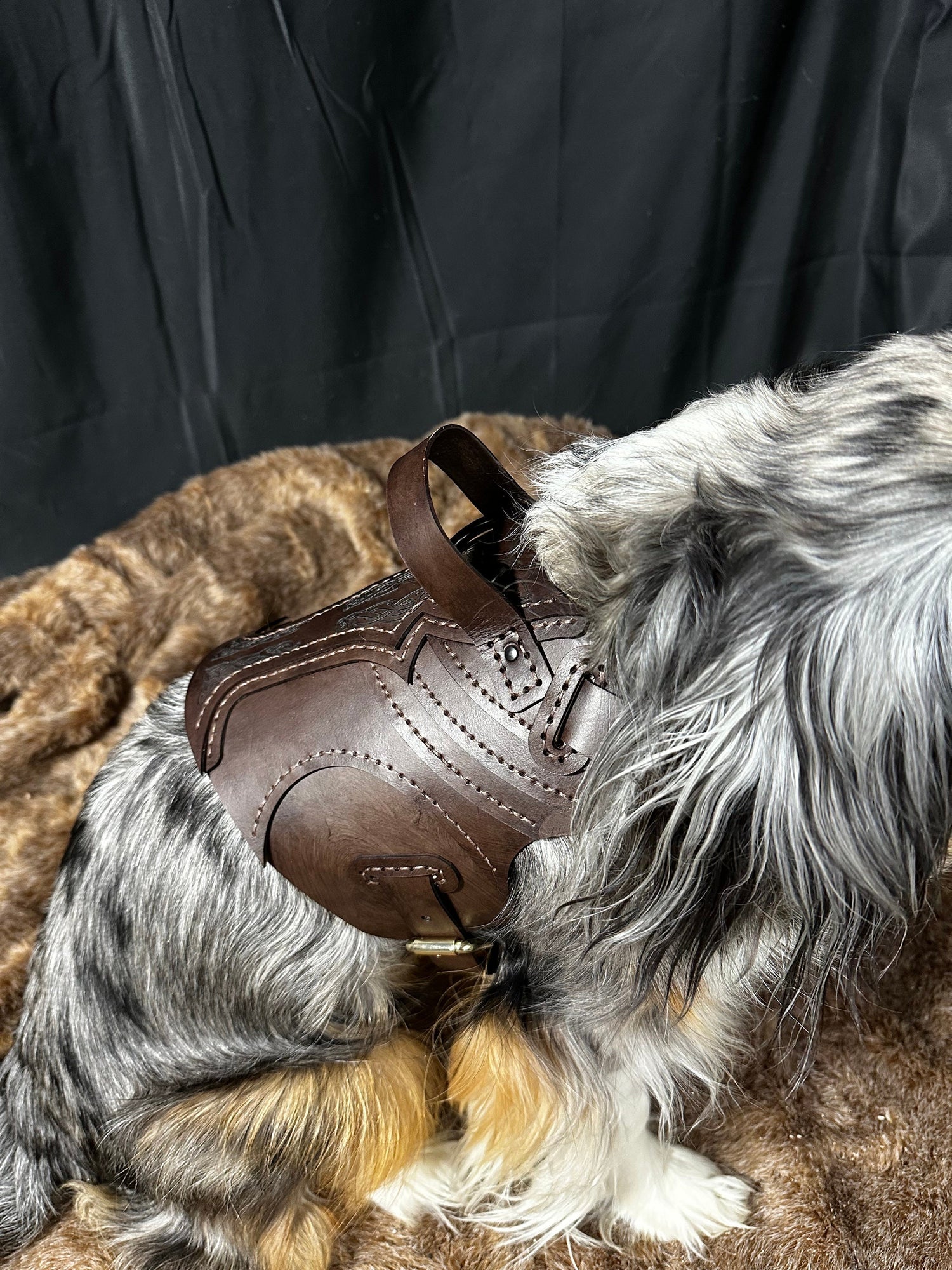 Leif Leather Dog Harness Armor