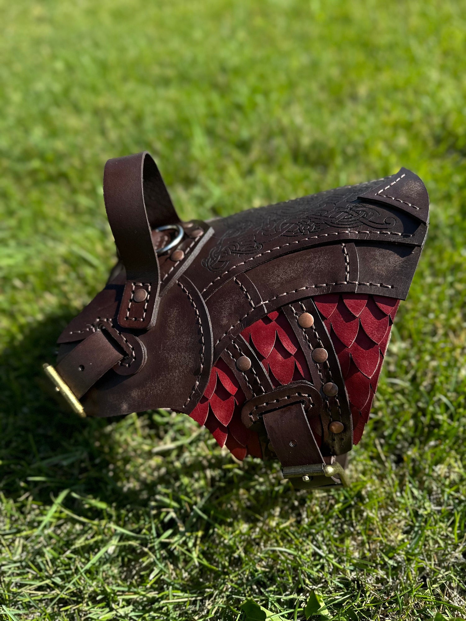 Heimdall Leather Dog Harness Armor