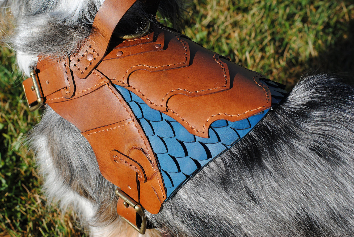 Ridgeback Leather Dog Harness Armor