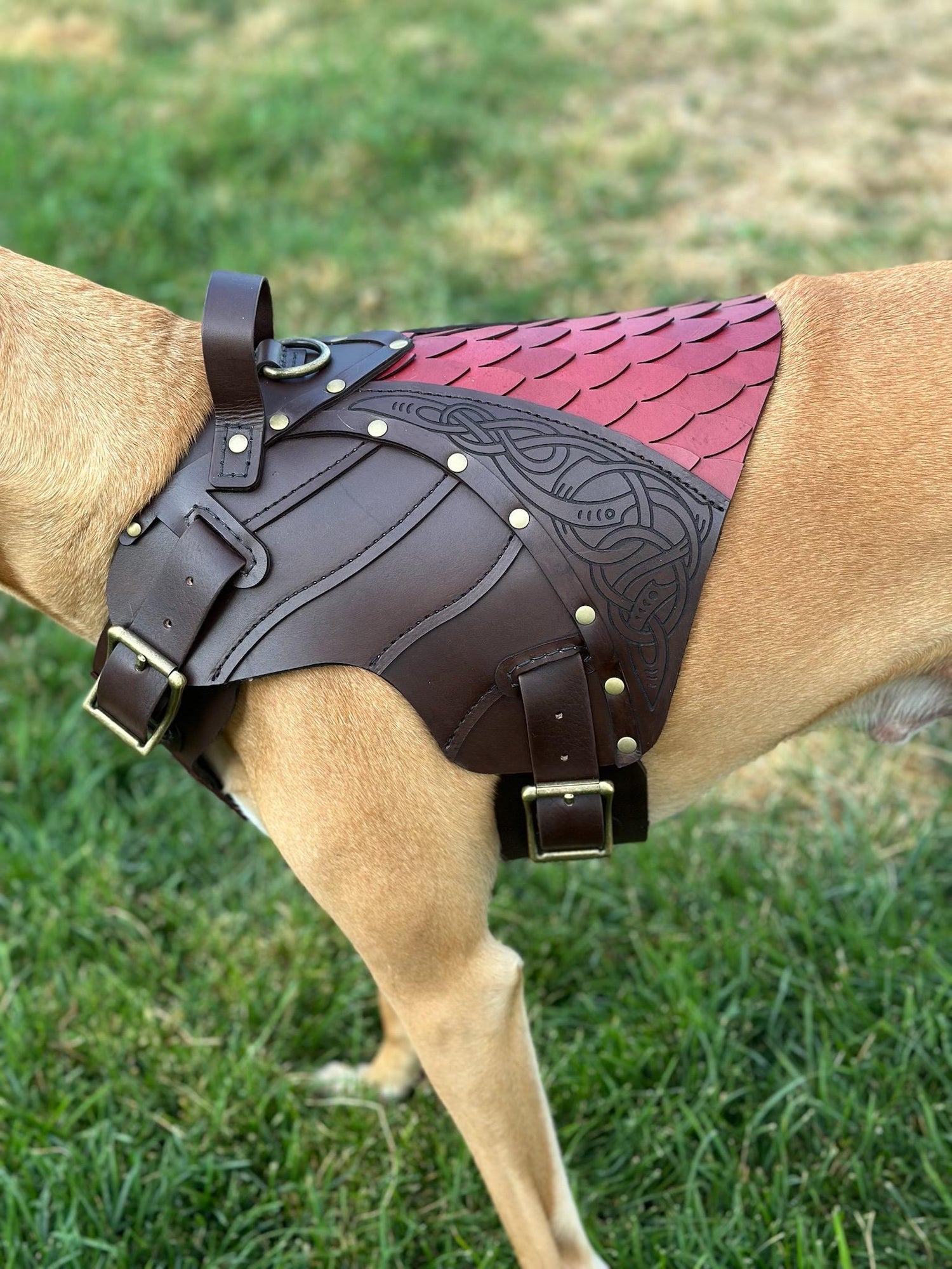 Ulf Leather Dog Harness Armor