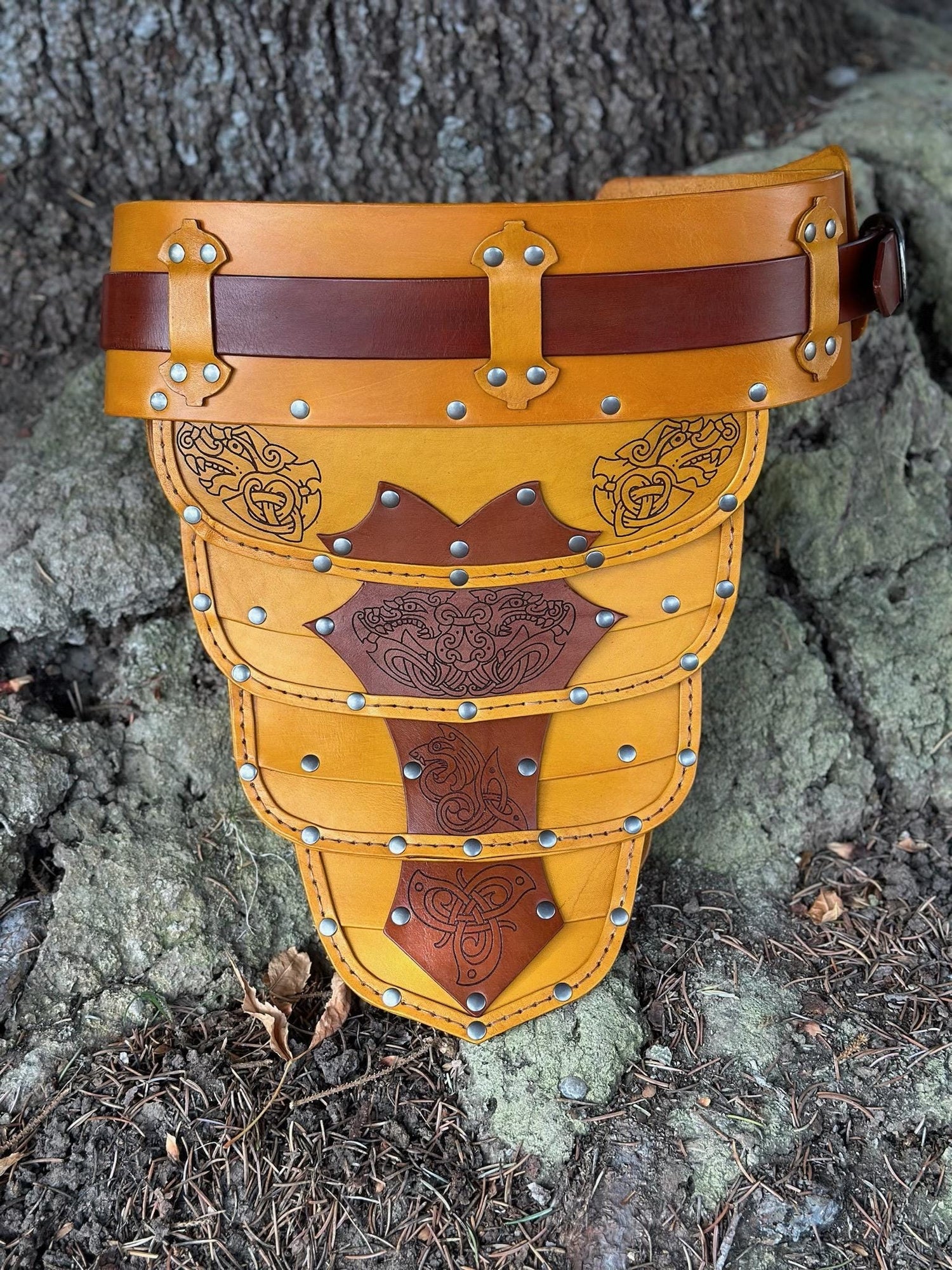 Clan Chief Corsair Leather Greaves, Belt, Battle Skirt