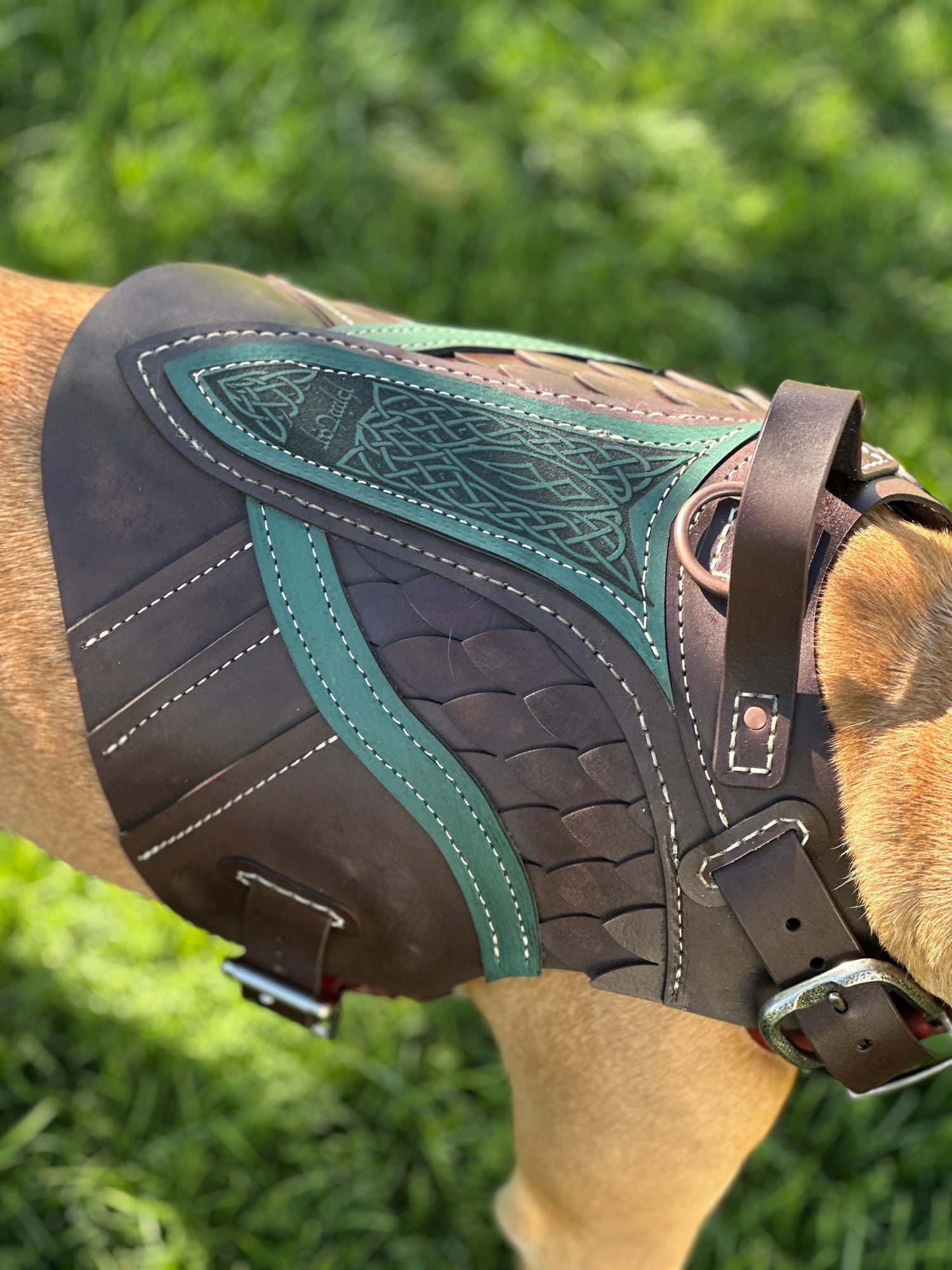 Brimstar Leather Dog Harness Armor