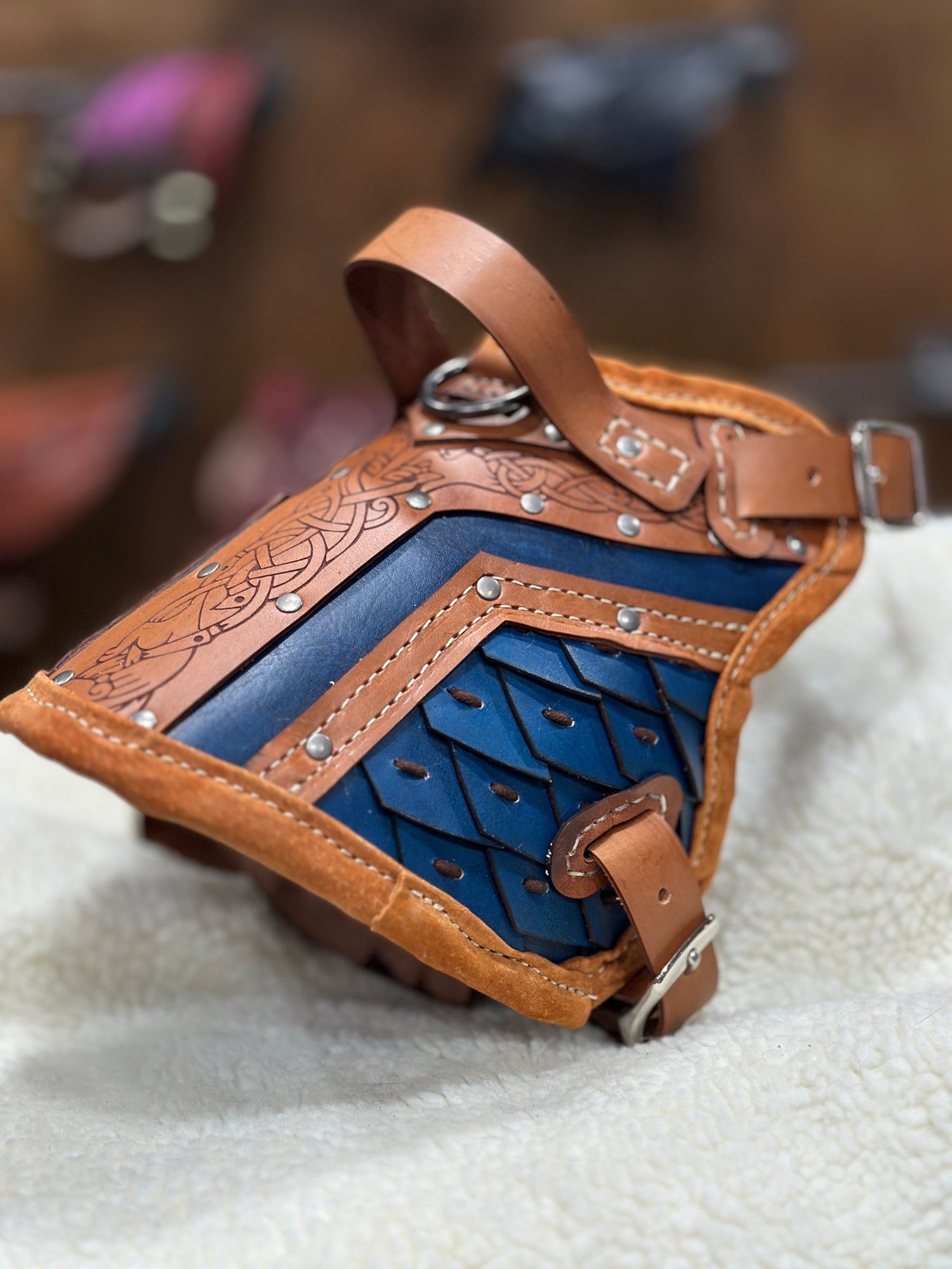 Ulfrik Leather Dog Armor Harness