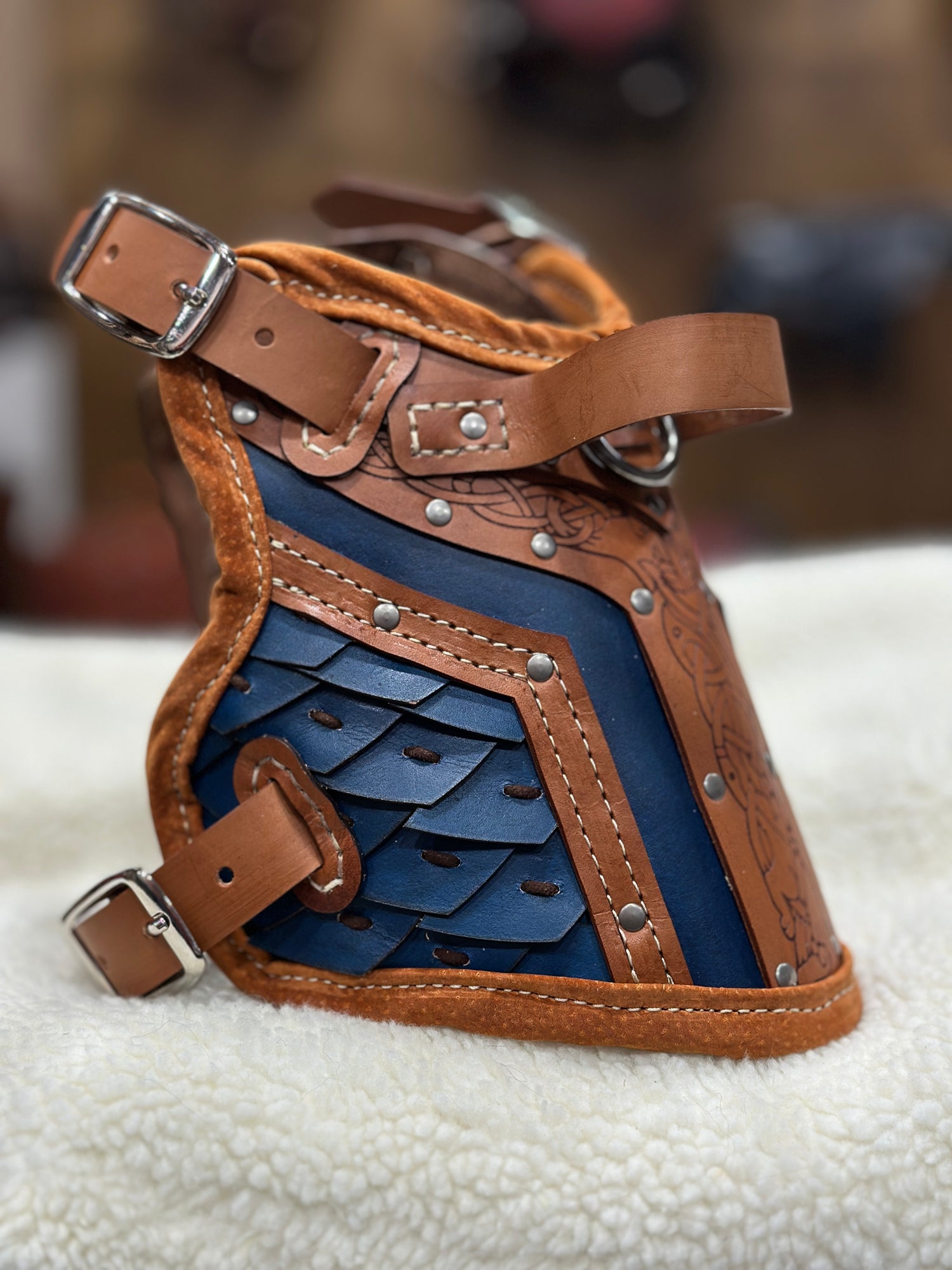 Ulfrik Leather Dog Armor Harness