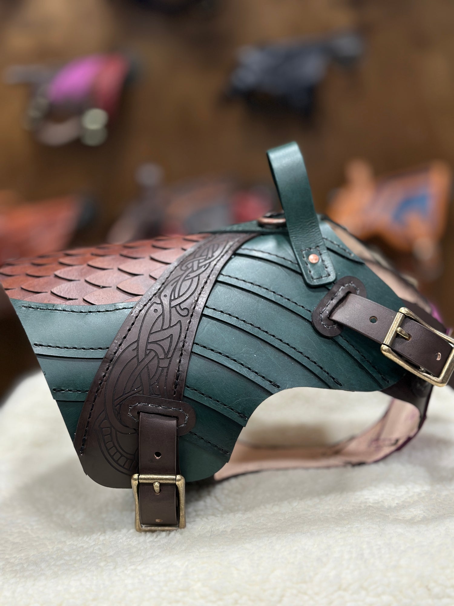 Erik Leather Dog Harness Armor