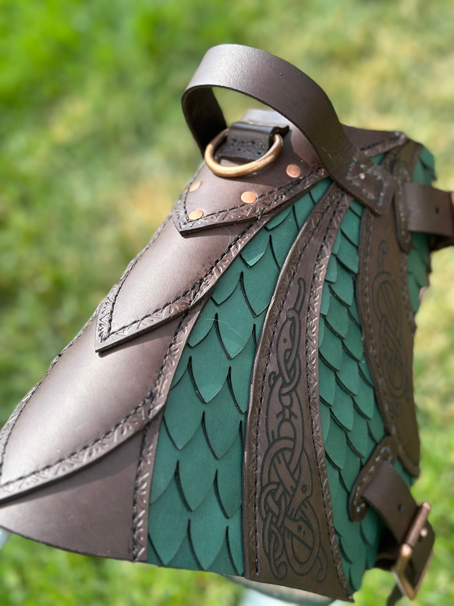 Olaf Leather Dog Harness Armor