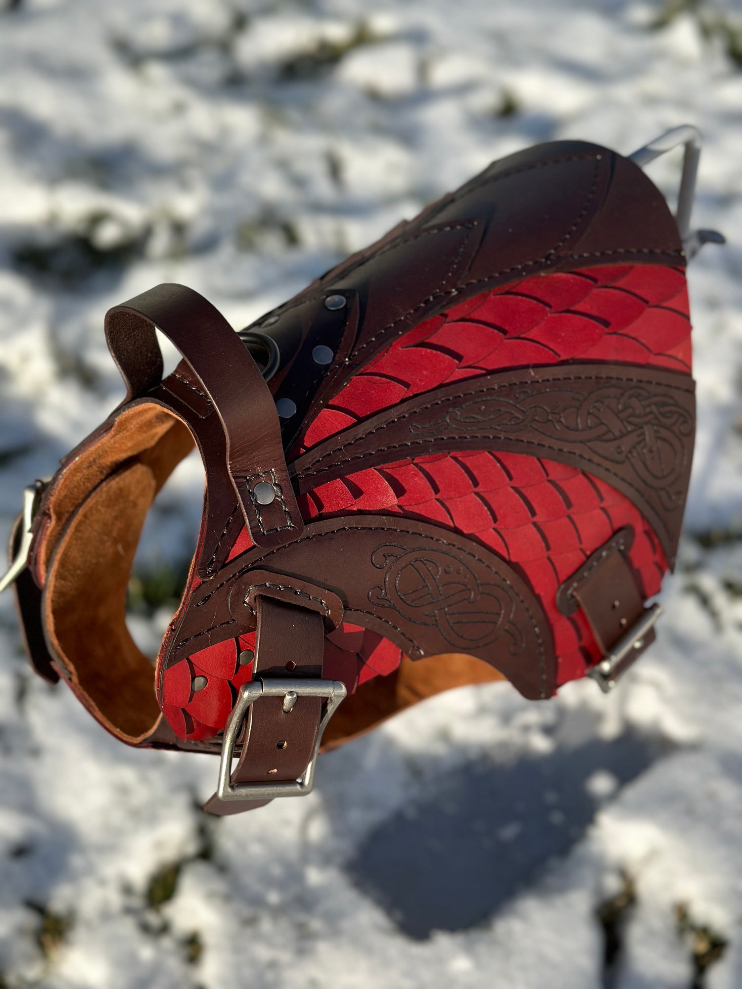 Olaf Leather Dog Harness Armor