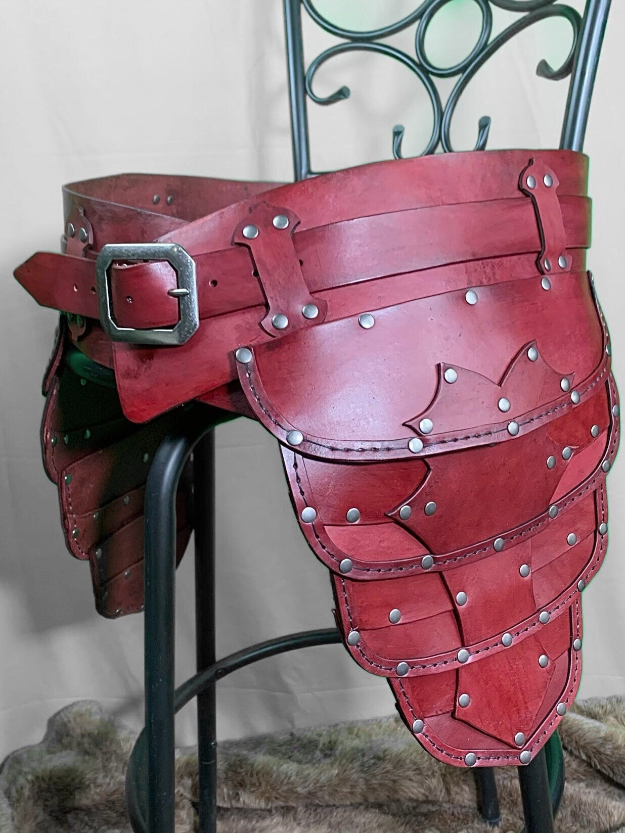 Clan Chief Corsair Leather Greaves, Belt, Battle Skirt