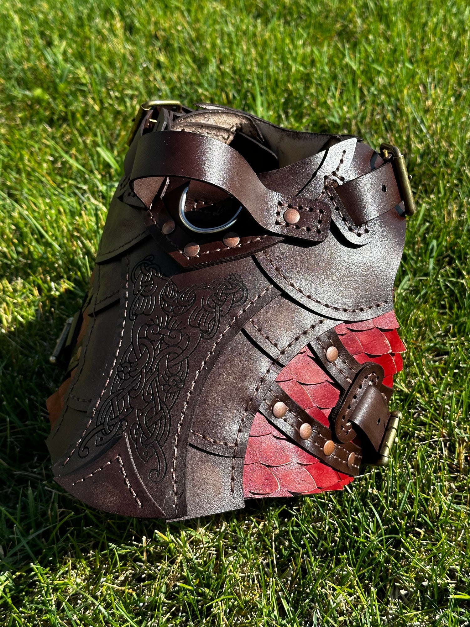 Heimdall Leather Dog Harness Armor