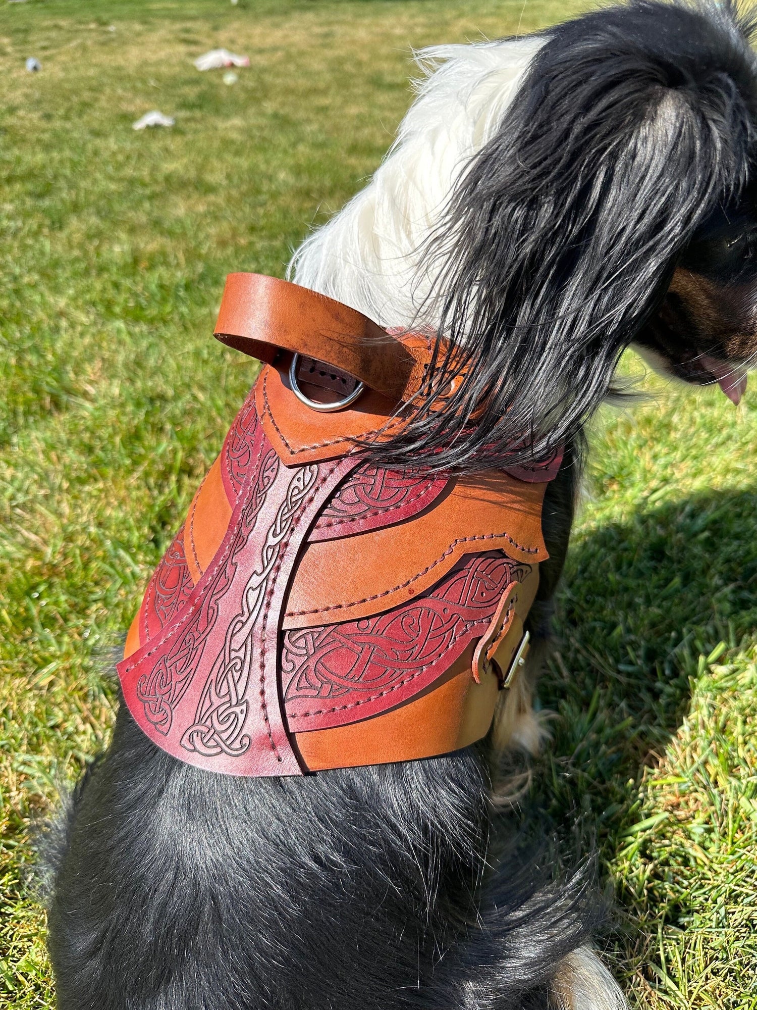 Frida Leather Dog Harness Armor