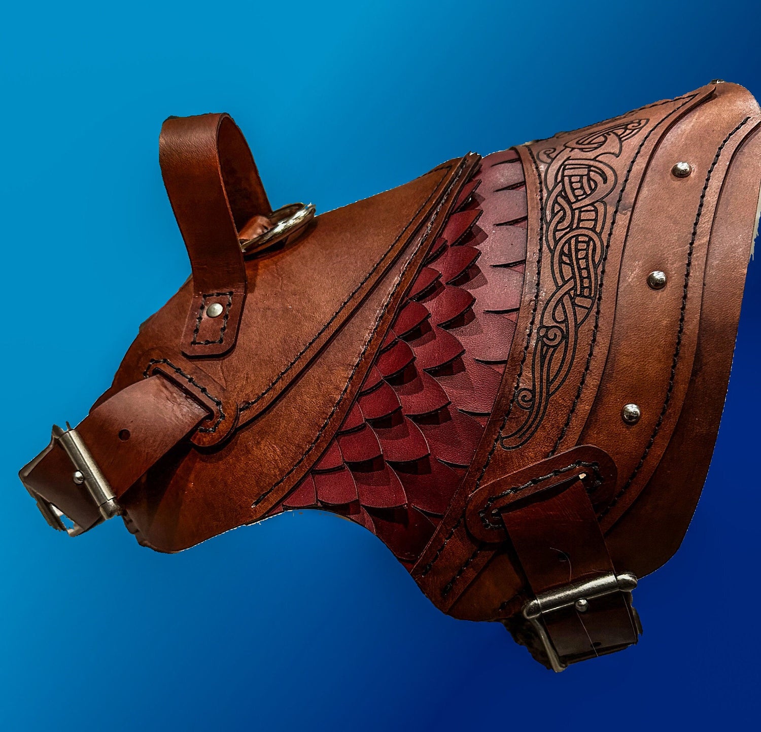 Rollo Leather Dog Harness Armor