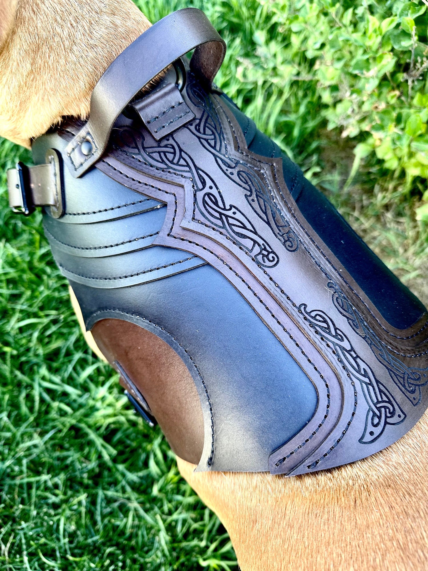 Leif Leather Dog Harness Armor
