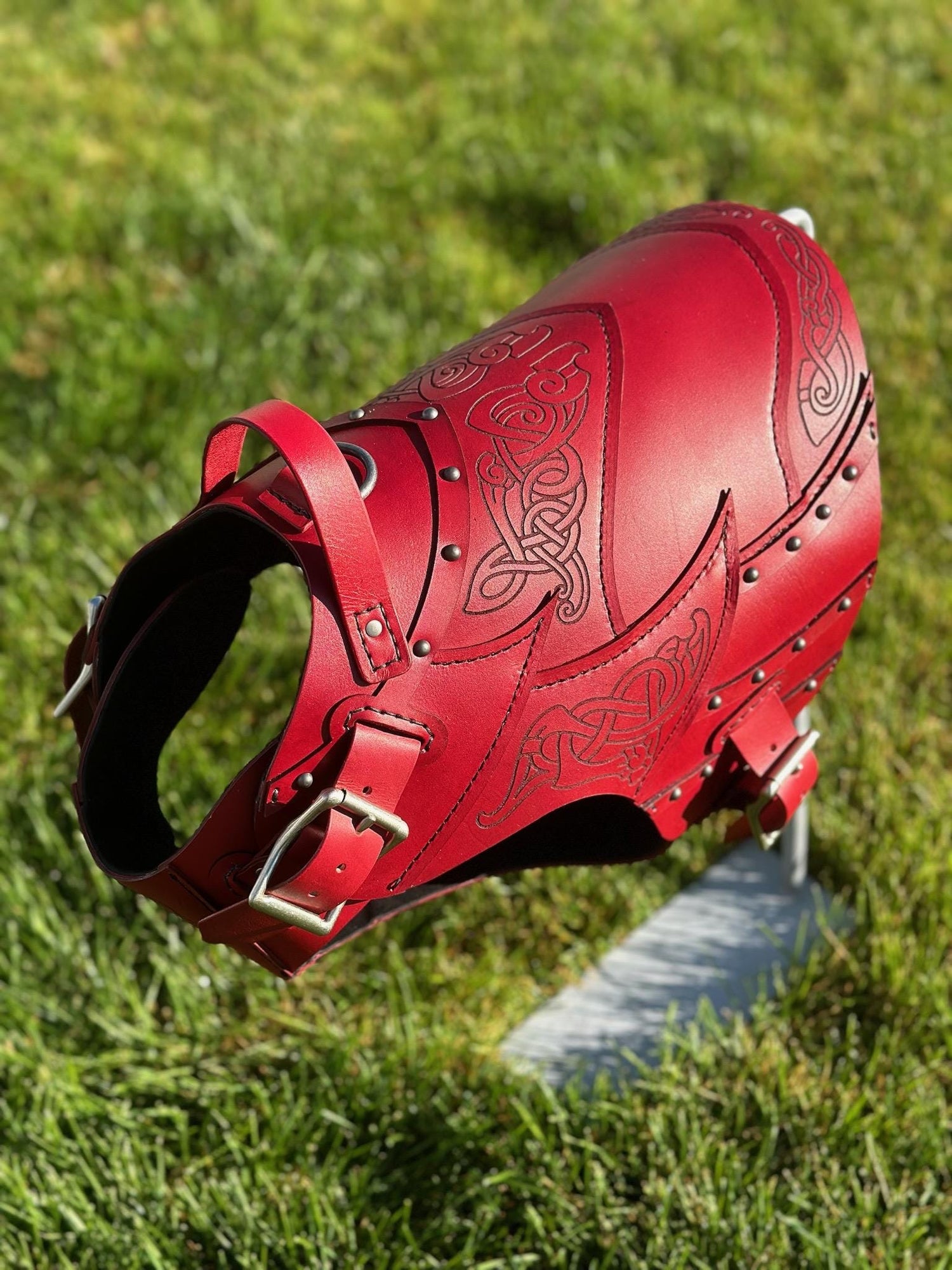 Loki Leather Dog Harness Armor