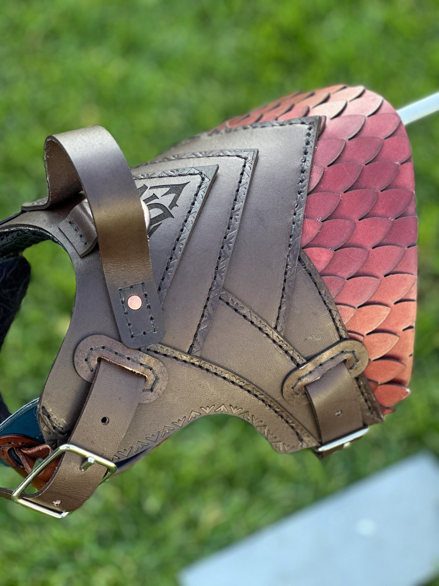 Skeldryn Leather Dog Harness Armor